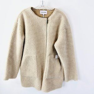 Elizabeth & James Large Zip Front Faux Sherling Jacket
